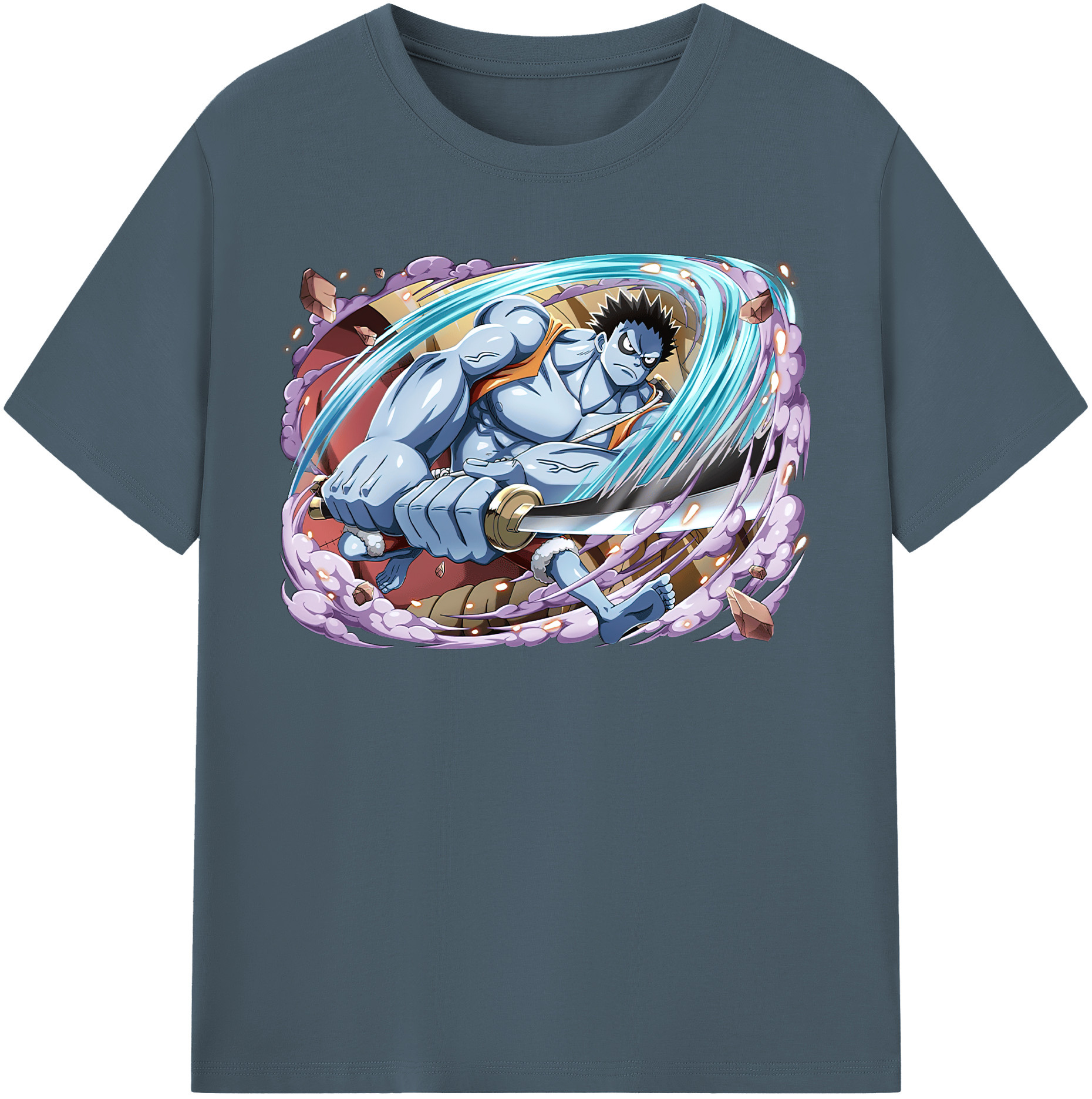 ワンピース モンキー・D・ルフィ ONE PIECE Monkey D. Luffy 綿100％半袖Tシャツ（フロントプリント）
